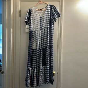 Navy and White Dress